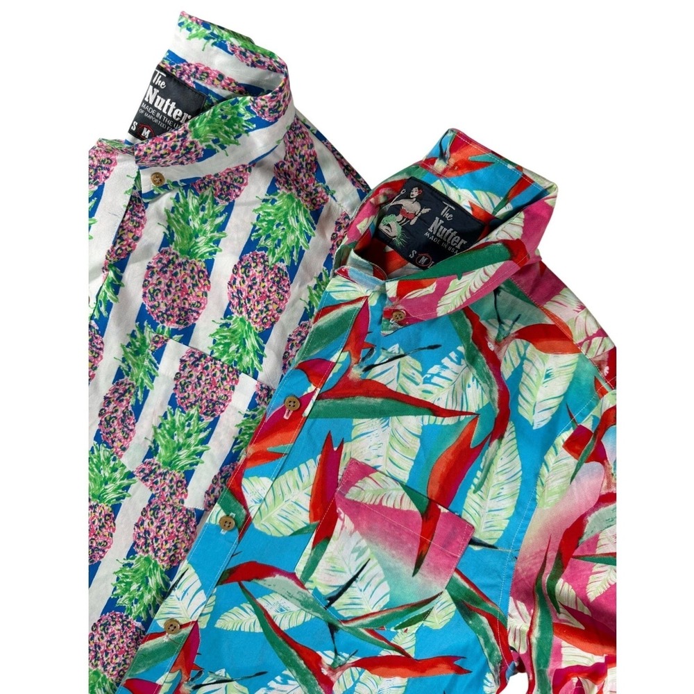 Chubbies The Nutter Tropical Pineapple Floral‎ Cotton Multi Mens M Bundle 2 Pack